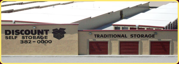 Overhead view of storage units